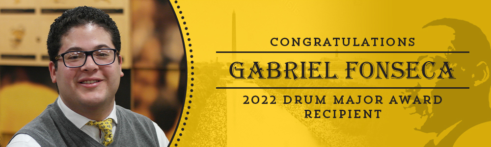 Gabriel Fonseca - 2022 Drum Major Award Recipient