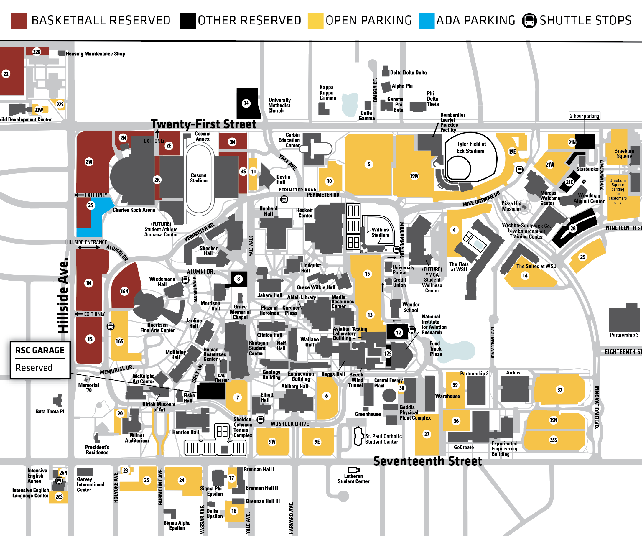 Basketball parking map