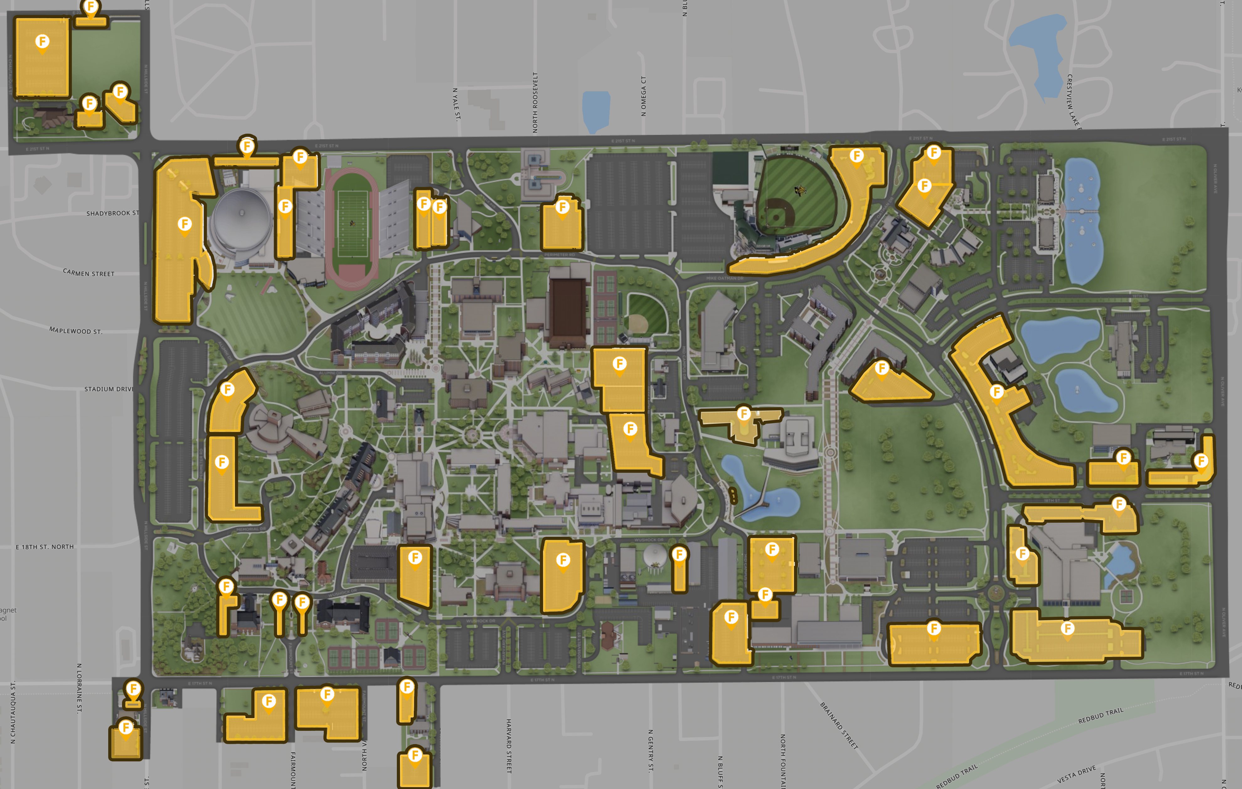 Faculty Parking Map