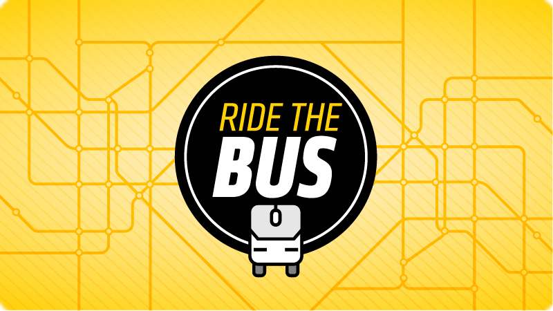 Ride the shuttle graphic