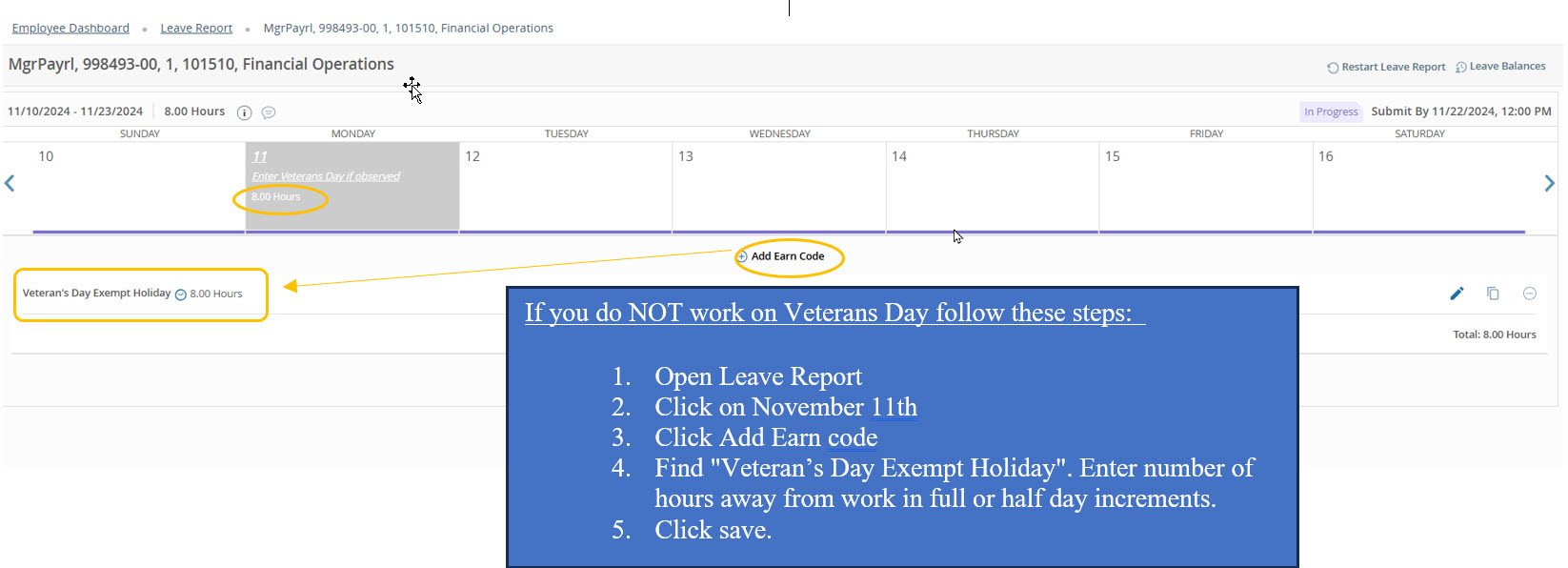 Exempt Vets Day Screenshot