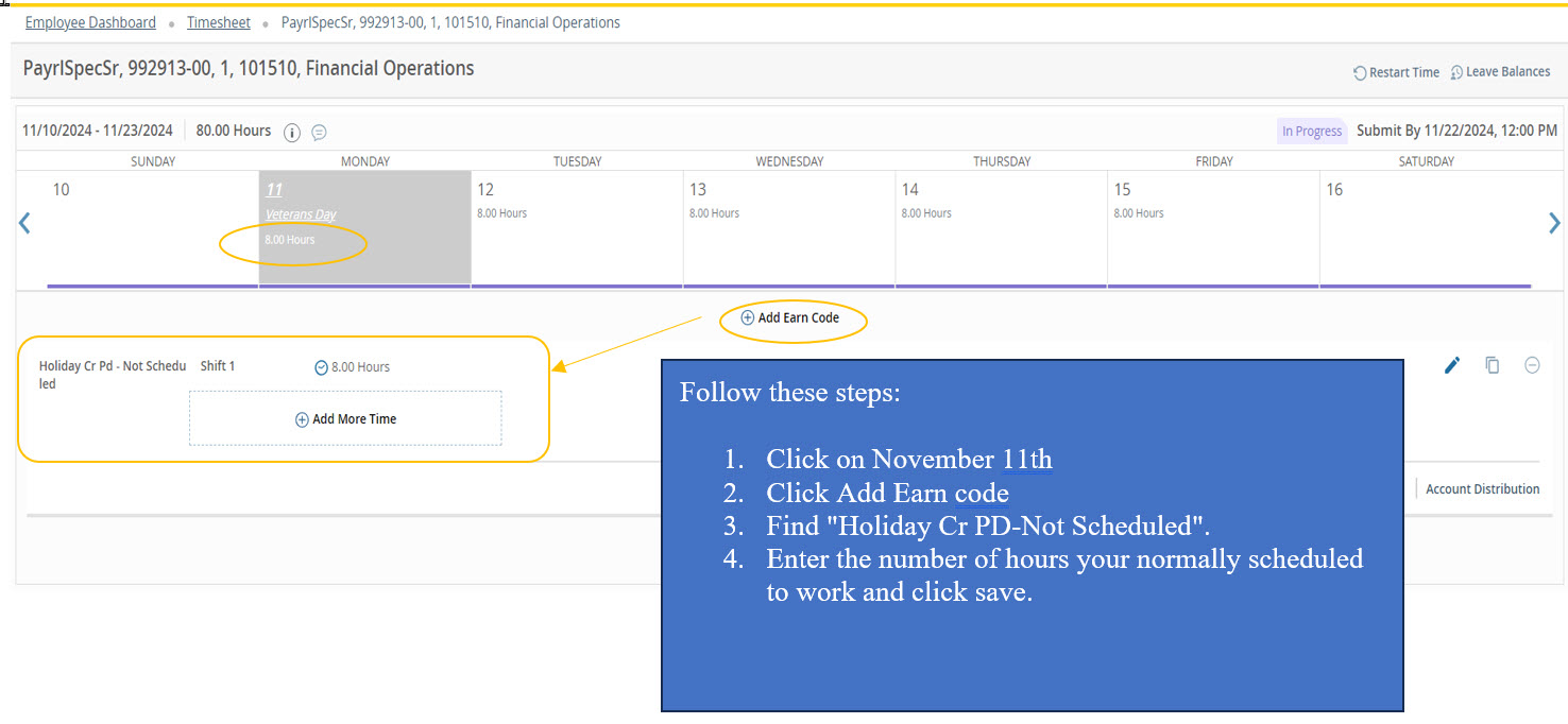 Holiday Cr PD-Not Scheduled Screenshot