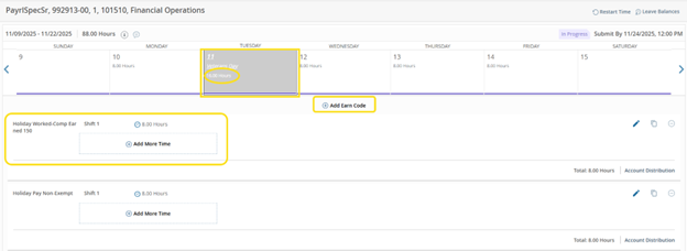 2024 Comp Earned screenshot