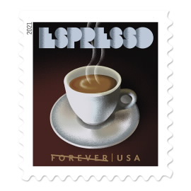 Espresso drinks postage stamps