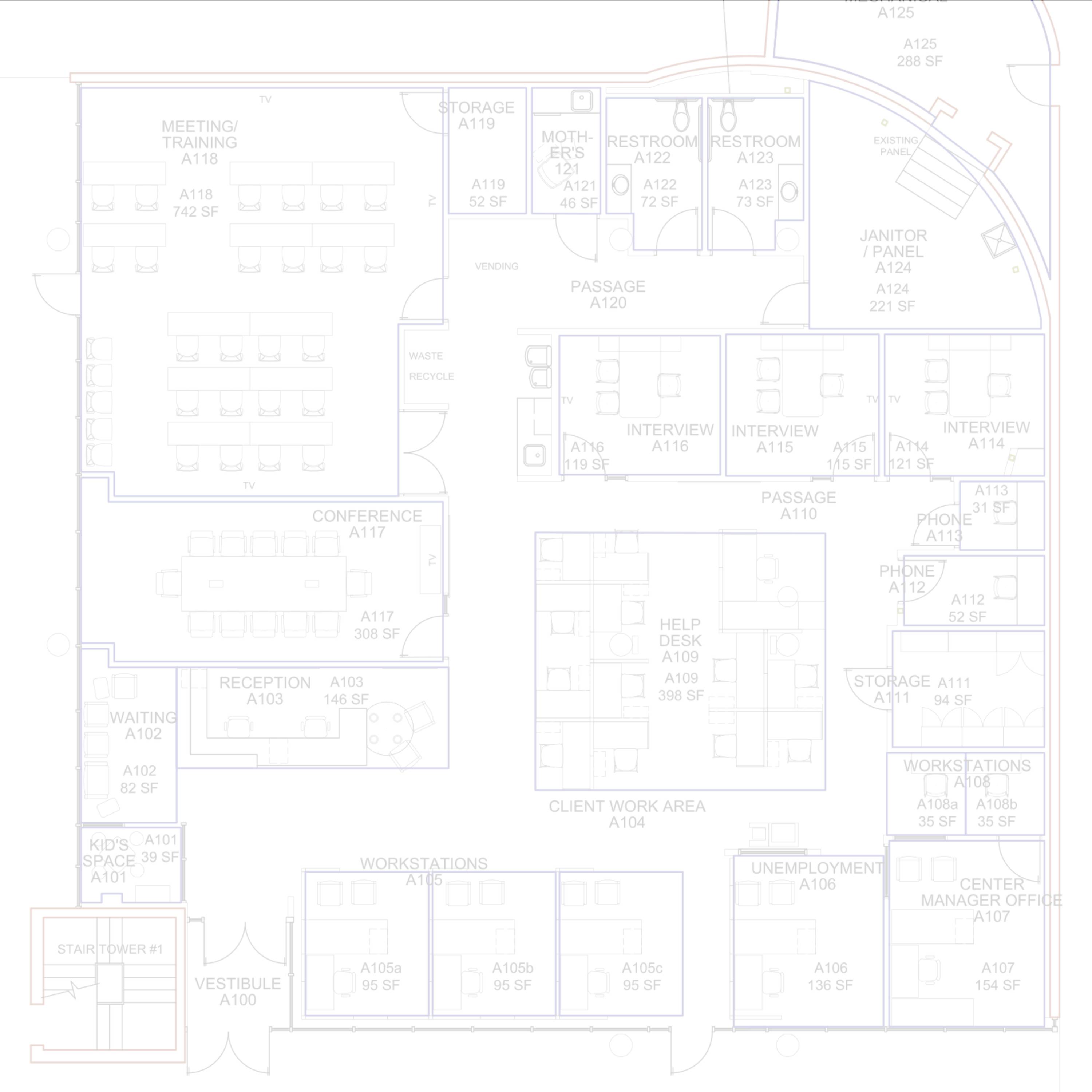 blueprint of ajc building