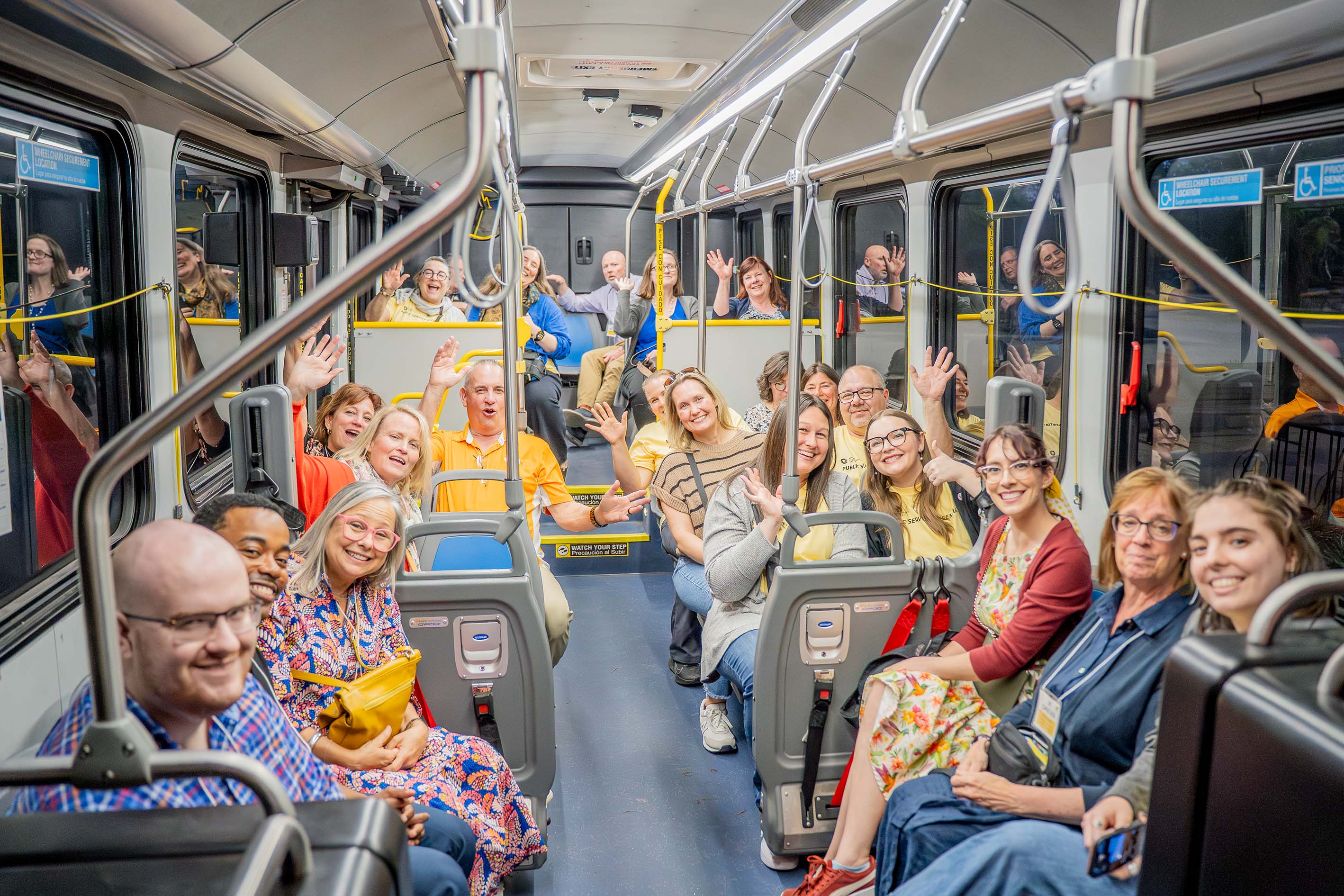 CUPSO crowd on bus