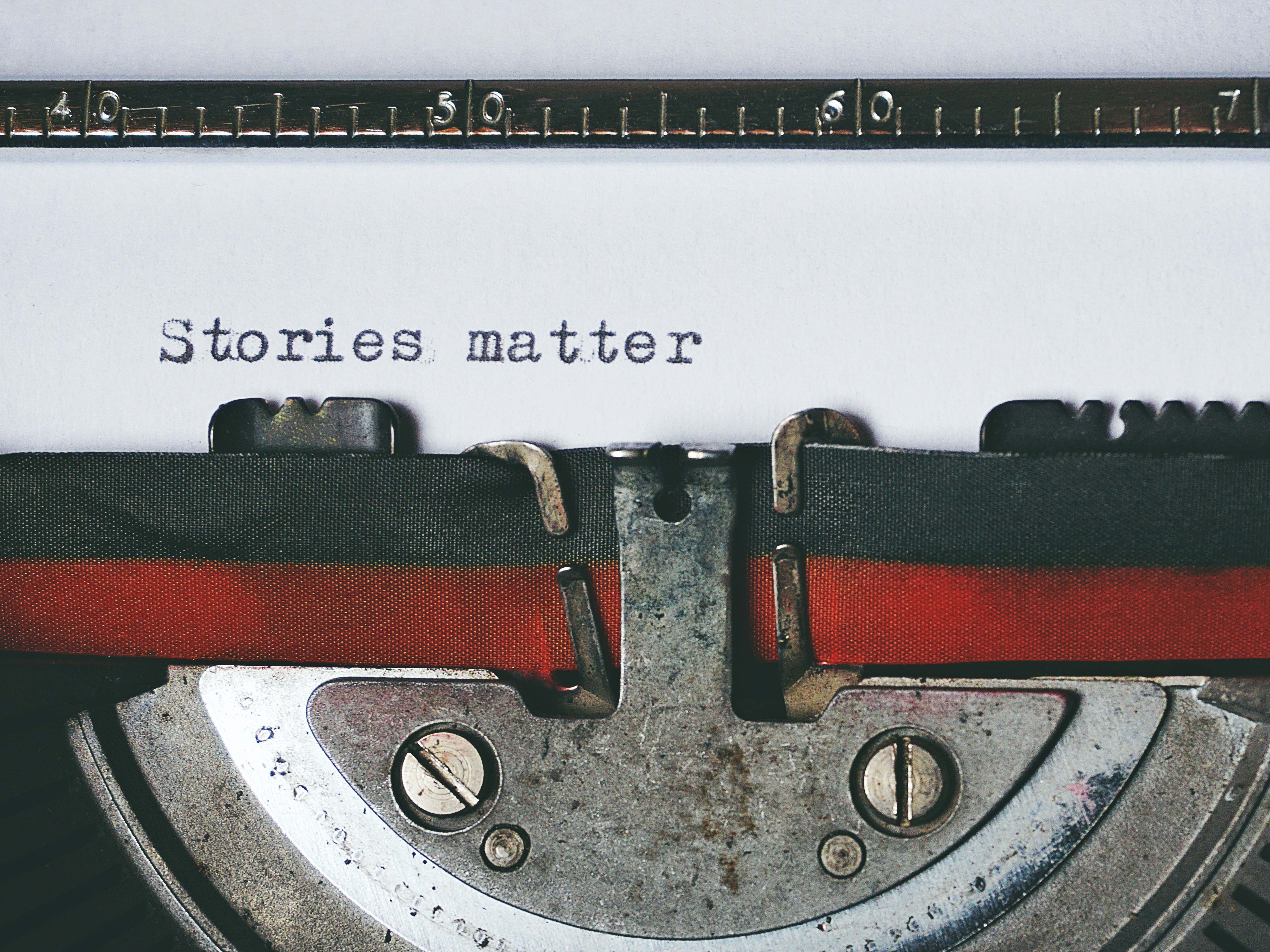 story telling - typewriting writing 