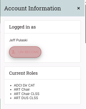 Screenshot of Account Information