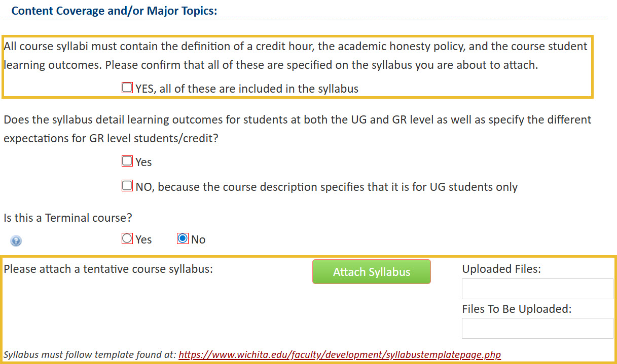 Computer image of syllabus field.
