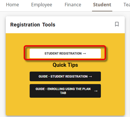 Image of Student Registration link