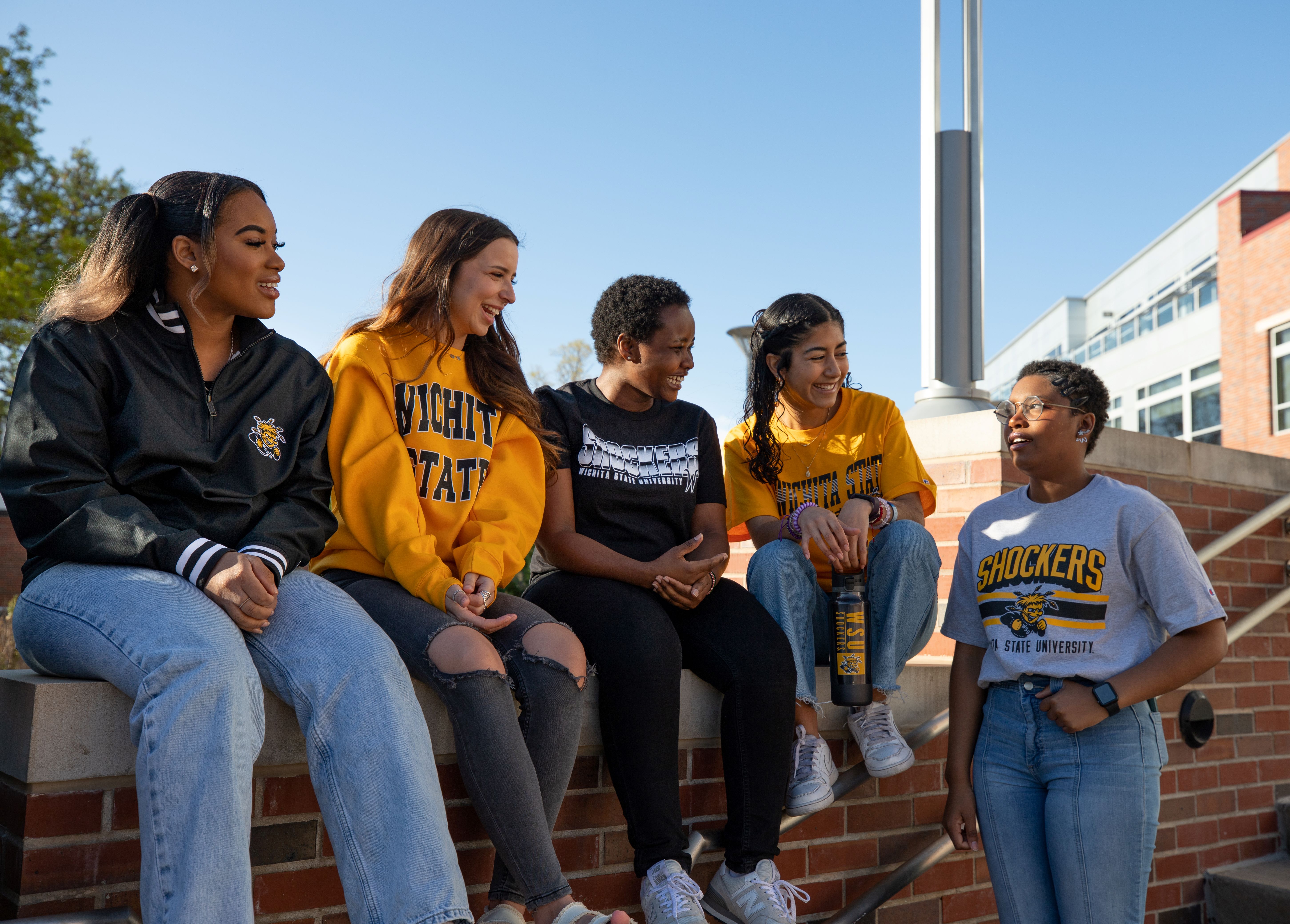 Photo of students on campus