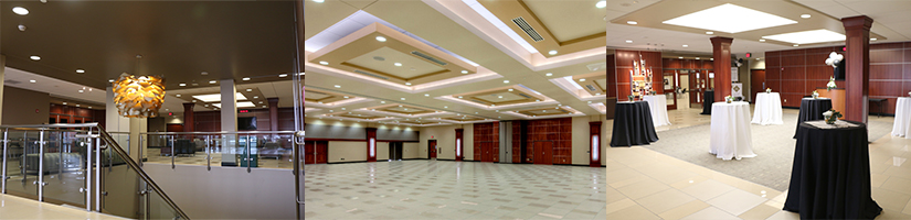 Collage of the third floor of the Rhatigan Student Center