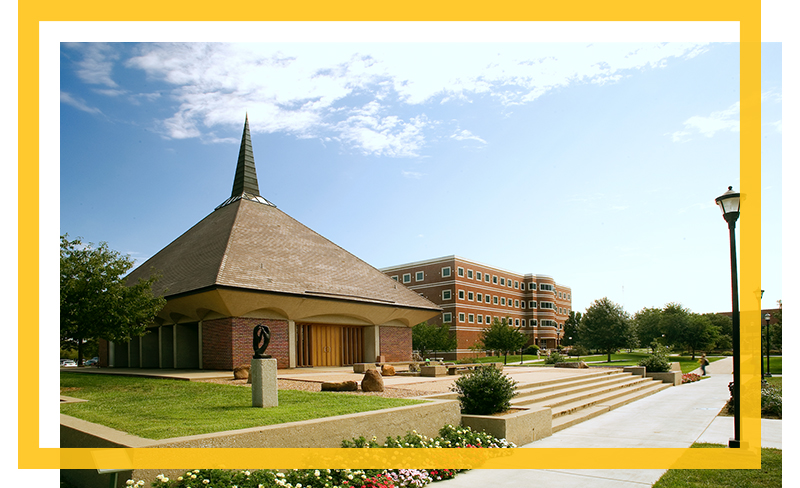 View of the Grace Memorial Chapel during the day.