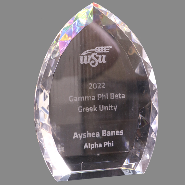 Clear Acylic Petal Shaped Award