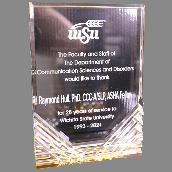 Clear Glass Rectangular Award