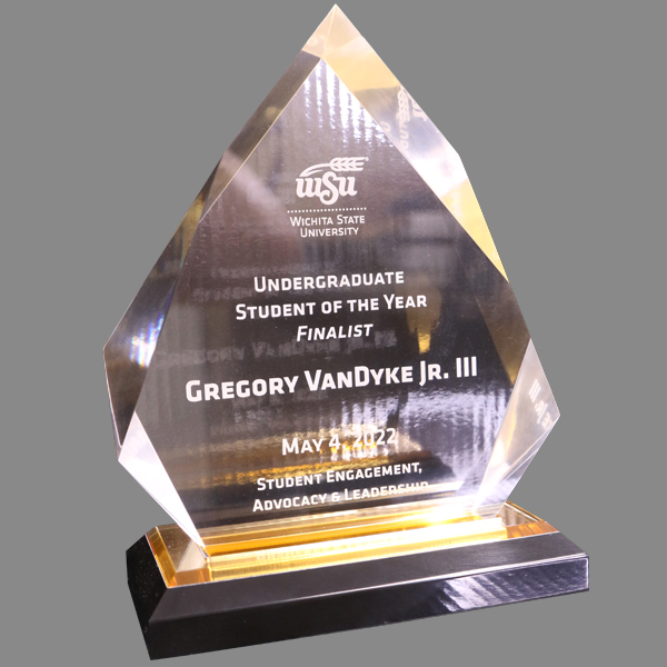 Clear Glass Tear Shaped Award