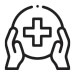 icon of health hands