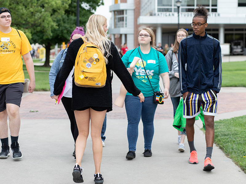 A group of incoming students at Orientation