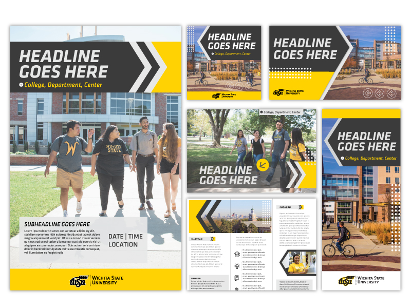 Collage of templates available in the Classic branded template collection