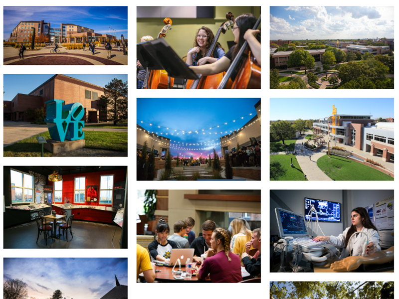 Grid of photos in the photobank's top 10 gallery