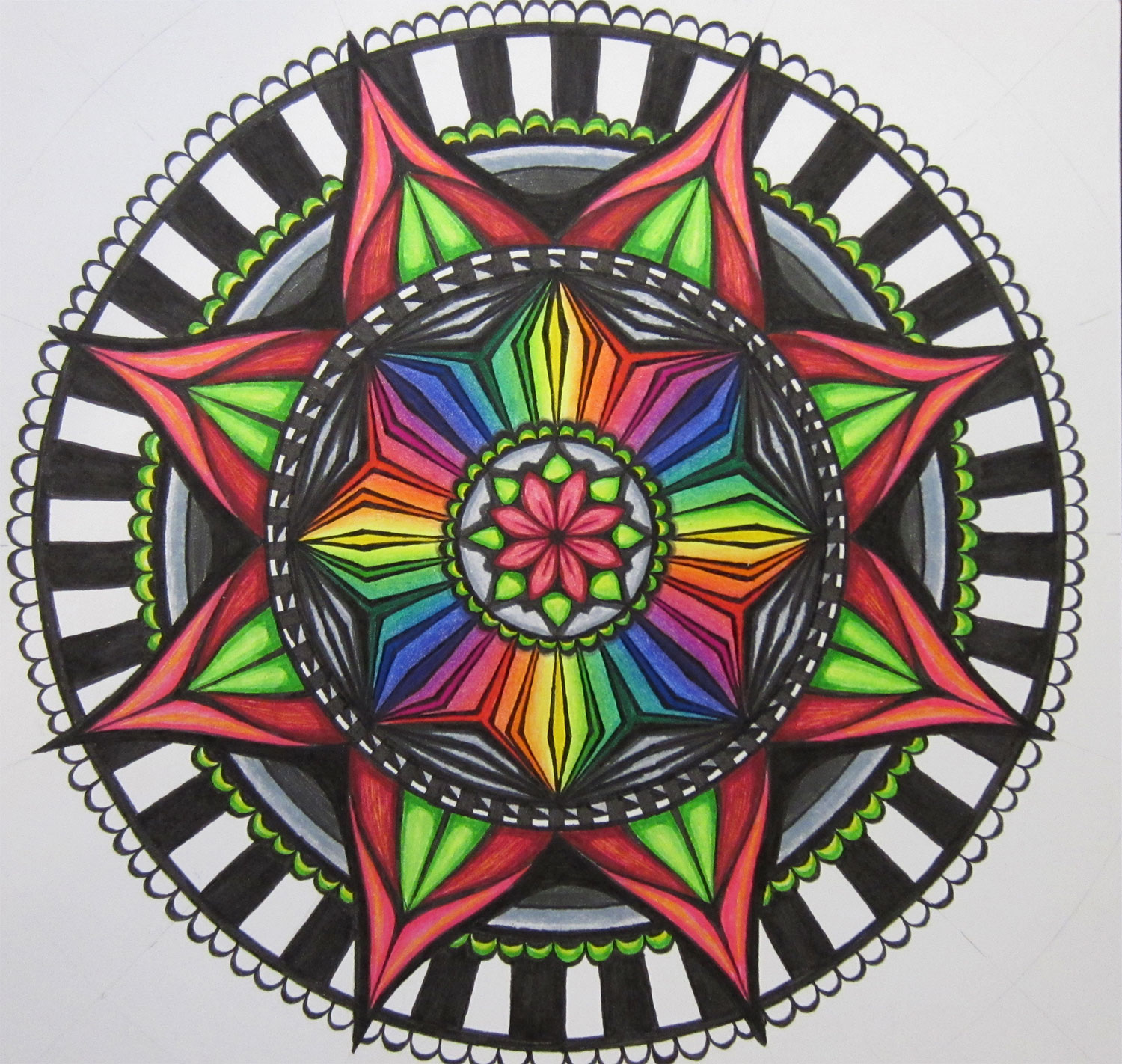 A hand-drawn mandala.