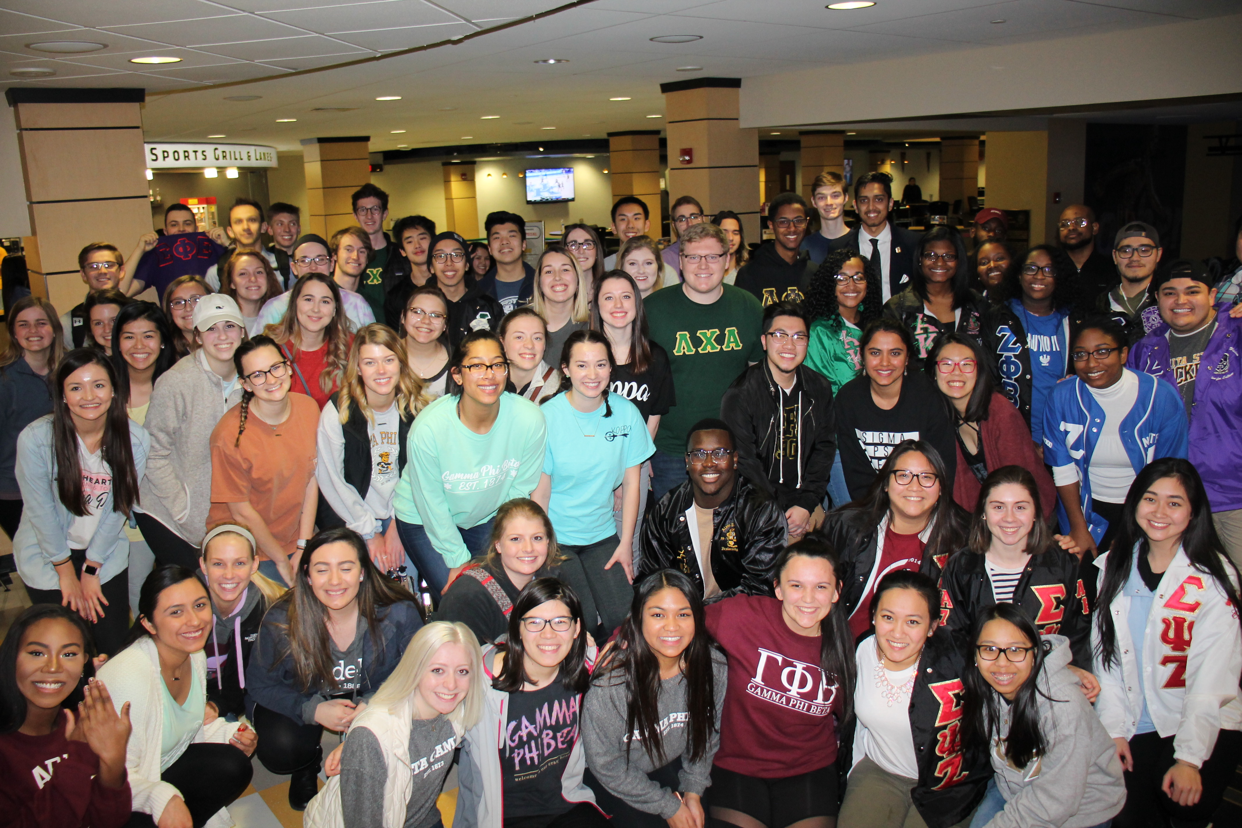 Meet and Greeks event attendees group photo