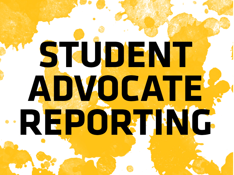 Decorative graphic: Student Advocate Reporting Form