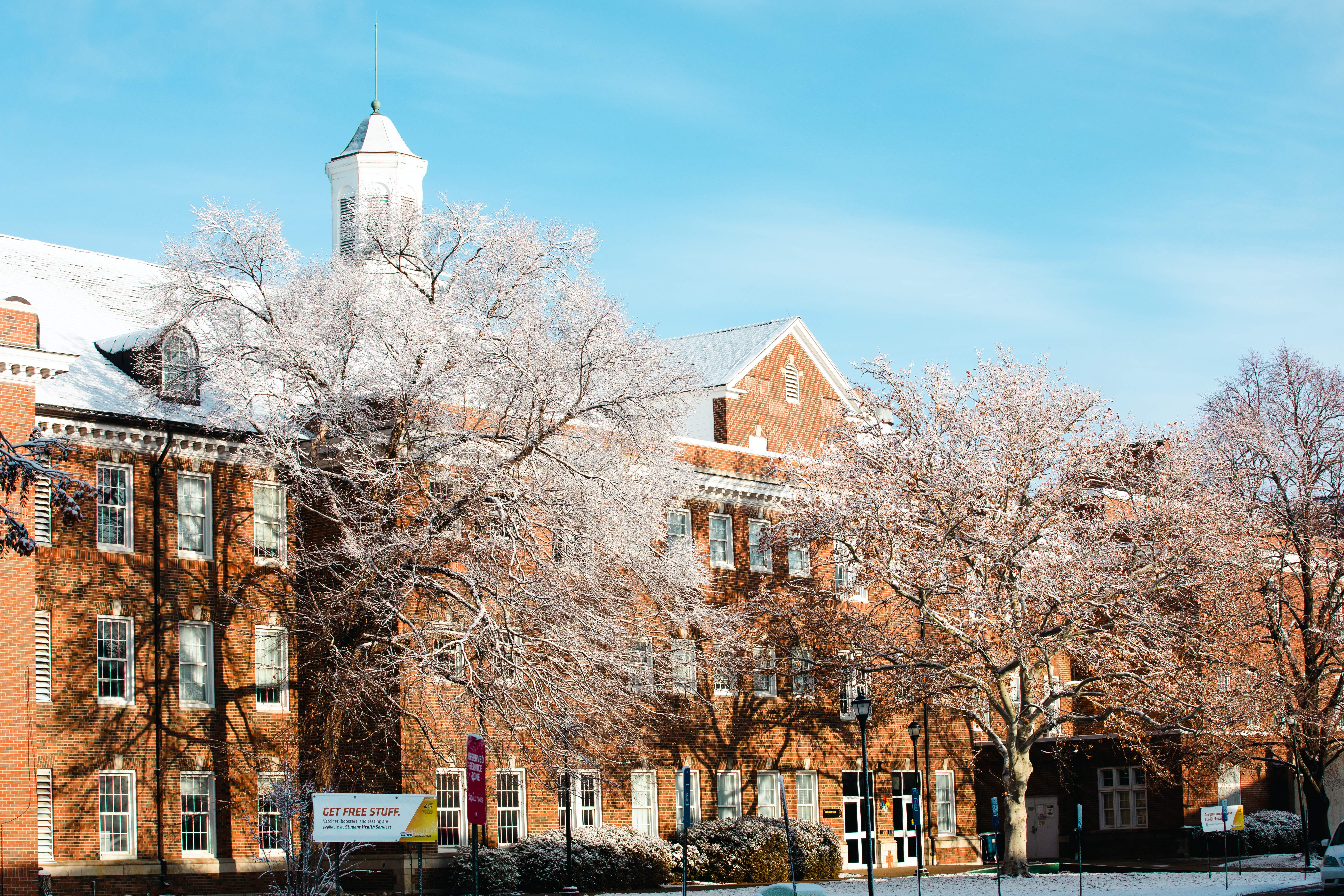 Snowy Campus Building