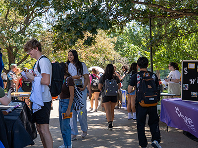 Students at involvemnt fair
