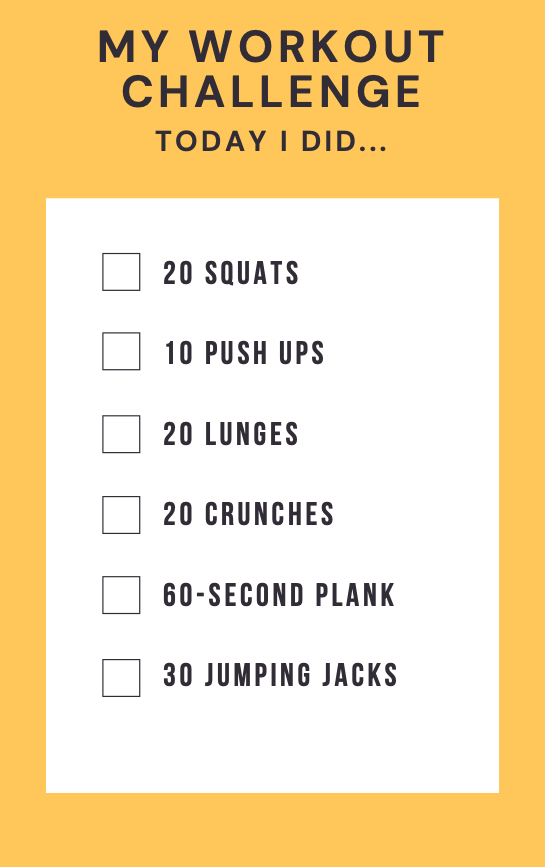 Quarantine daily online workout