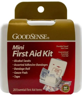 Alcohol Swabs, Assorted adhesive bandage, Bandage Roll, Gauze pads, Tape