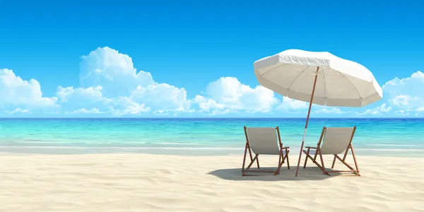 beach with chairs