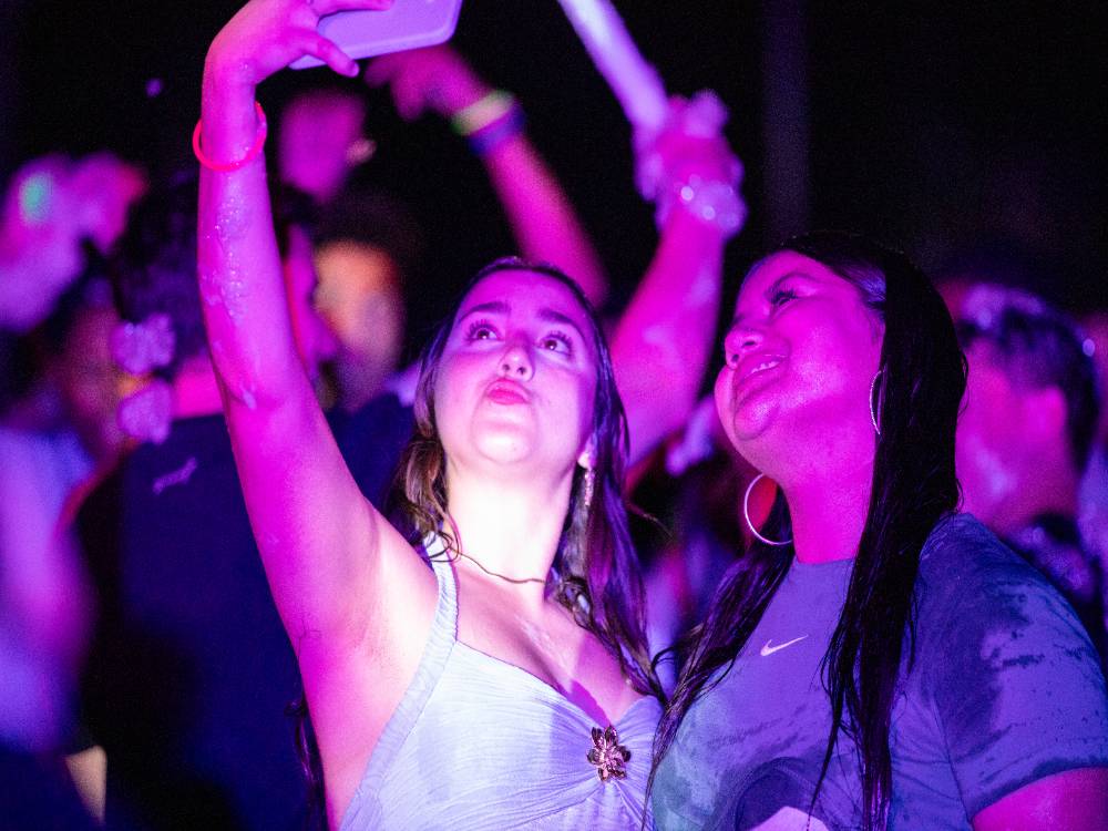 two students taking a selfie