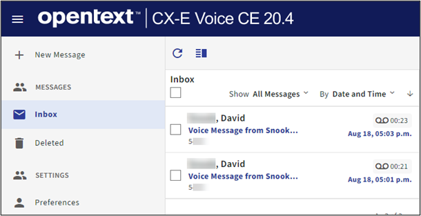 Message Inbox