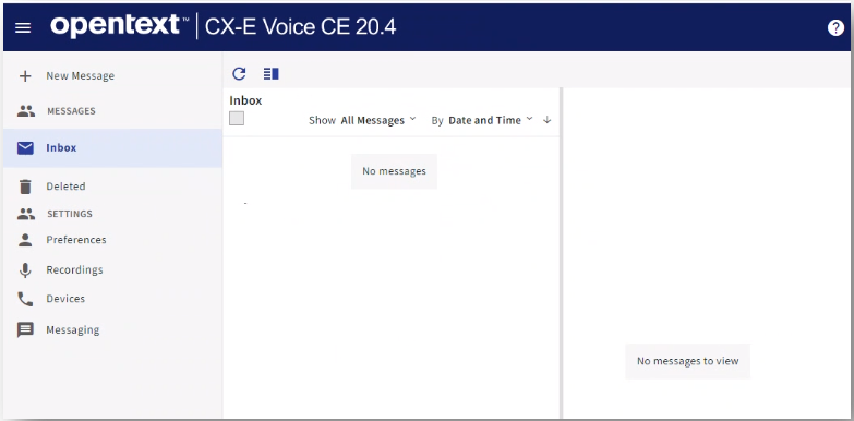 Online Voicemail User Interface
