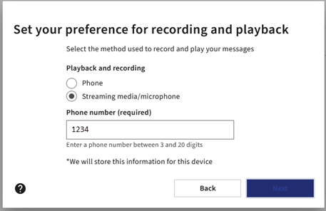 Recording and Playback