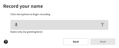 record your name