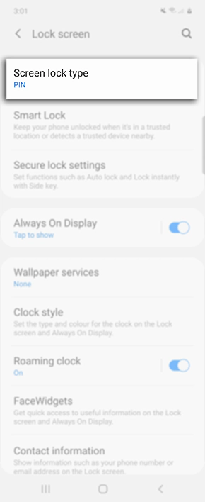Screen Lock type