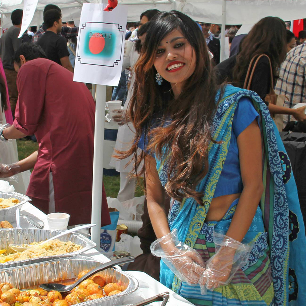 Female international student at Interfest.