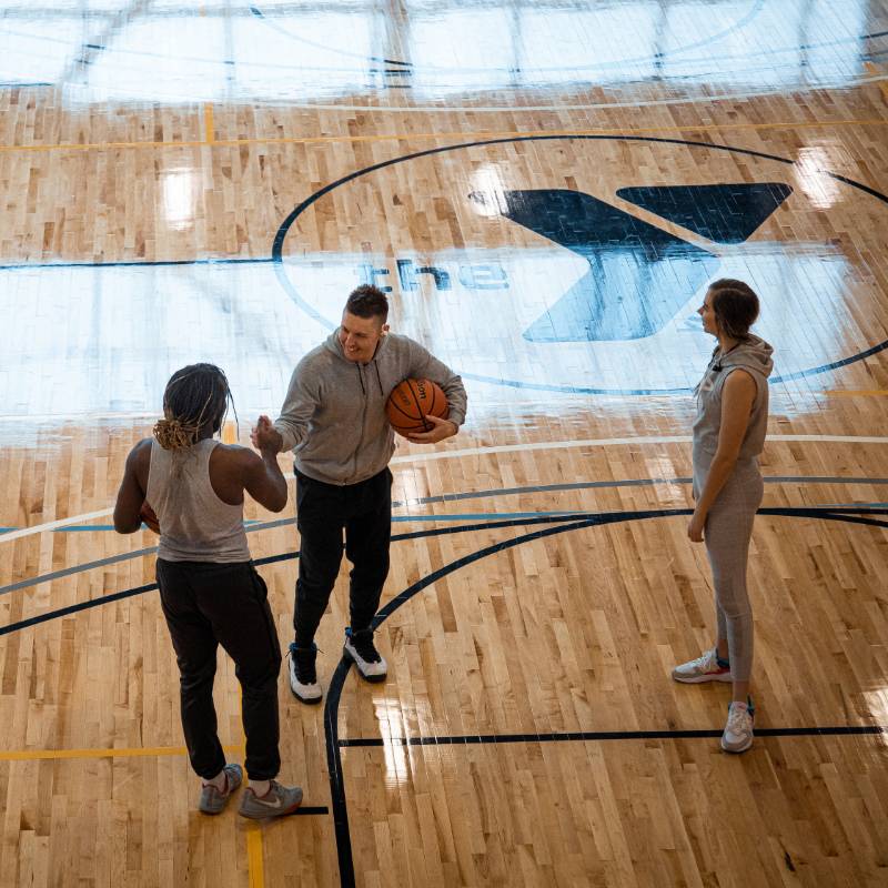 Basketball players at YMCA