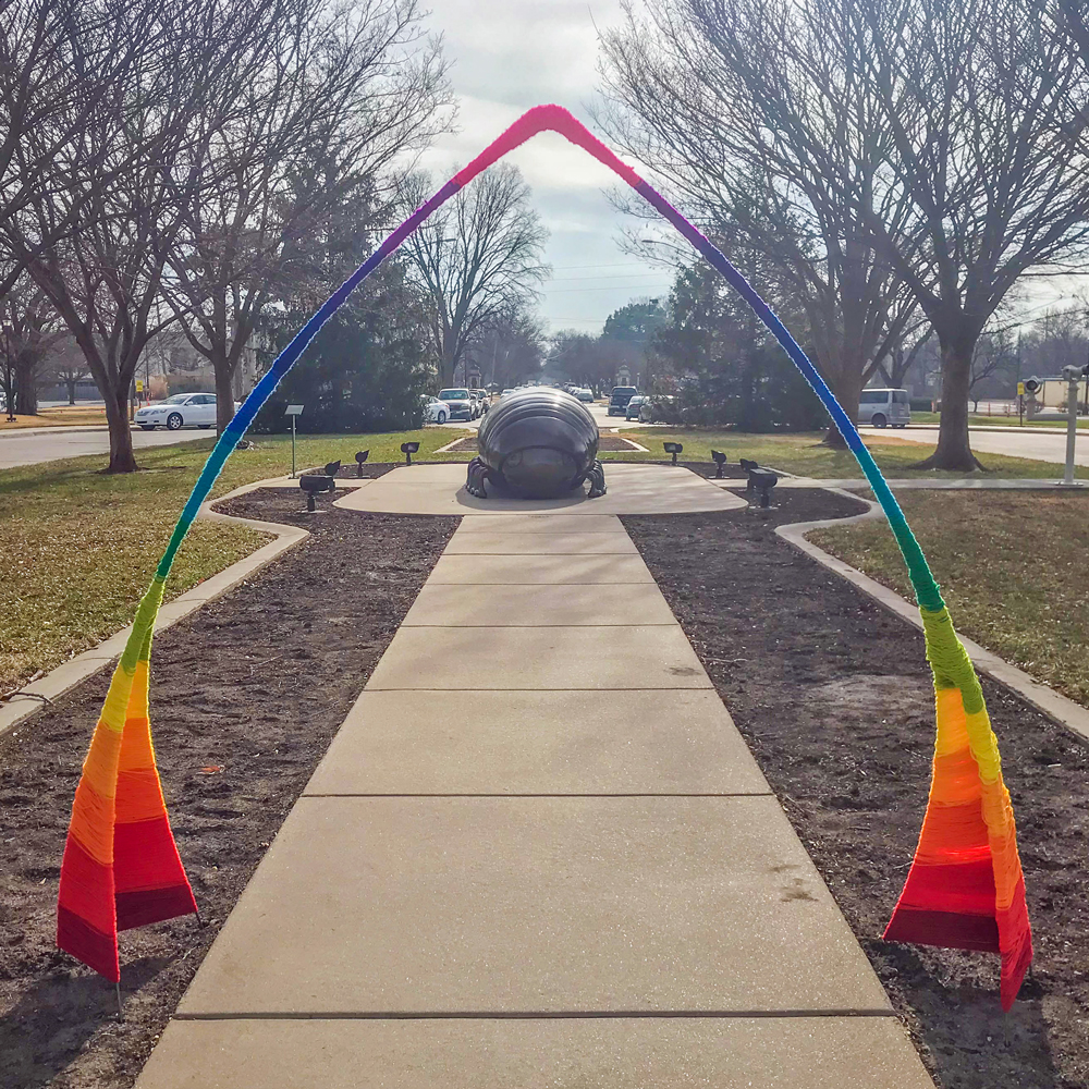 Rainbow of Unity arching over Millie.