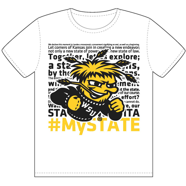 Photo of Justin Hall's "My State" design.