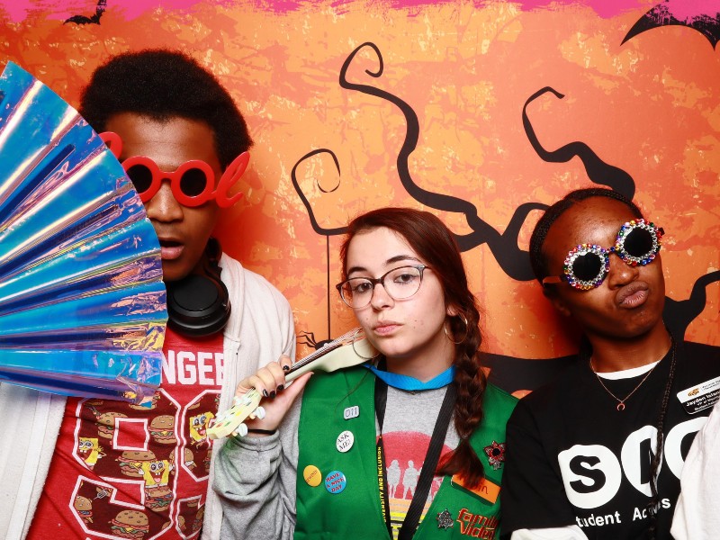 members at halloween event