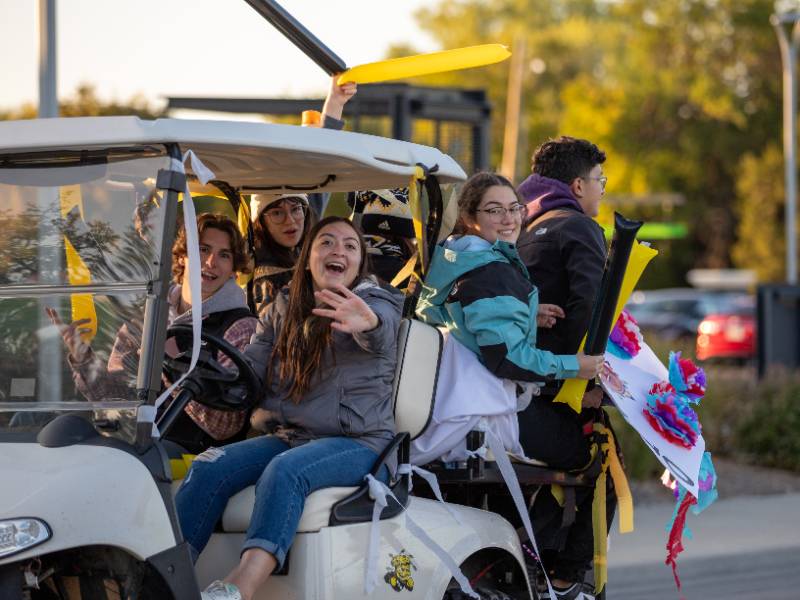 Students in Shocktoberfest Parade