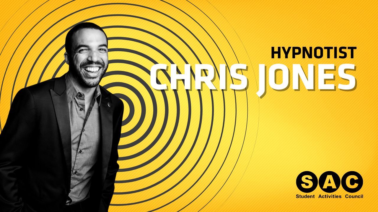 Decorative banner graphic Hypnotist Chris Jones