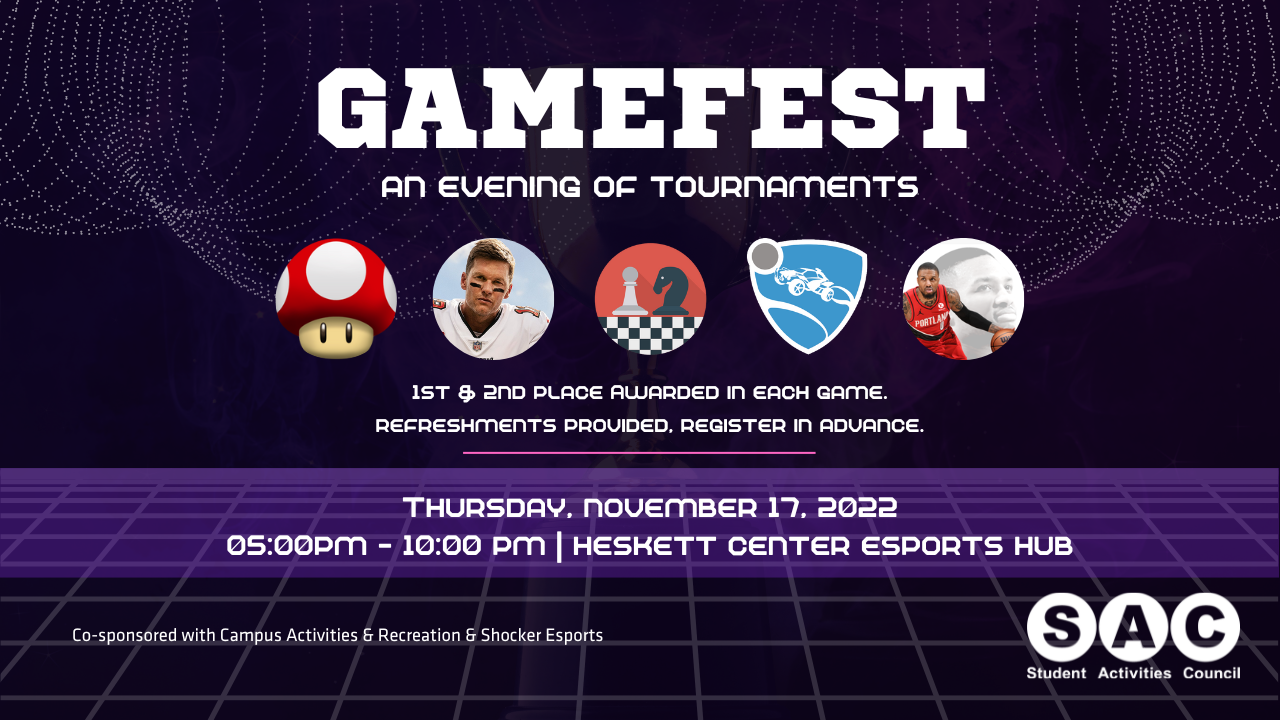 Gamefest: An evening of tournaments logo card