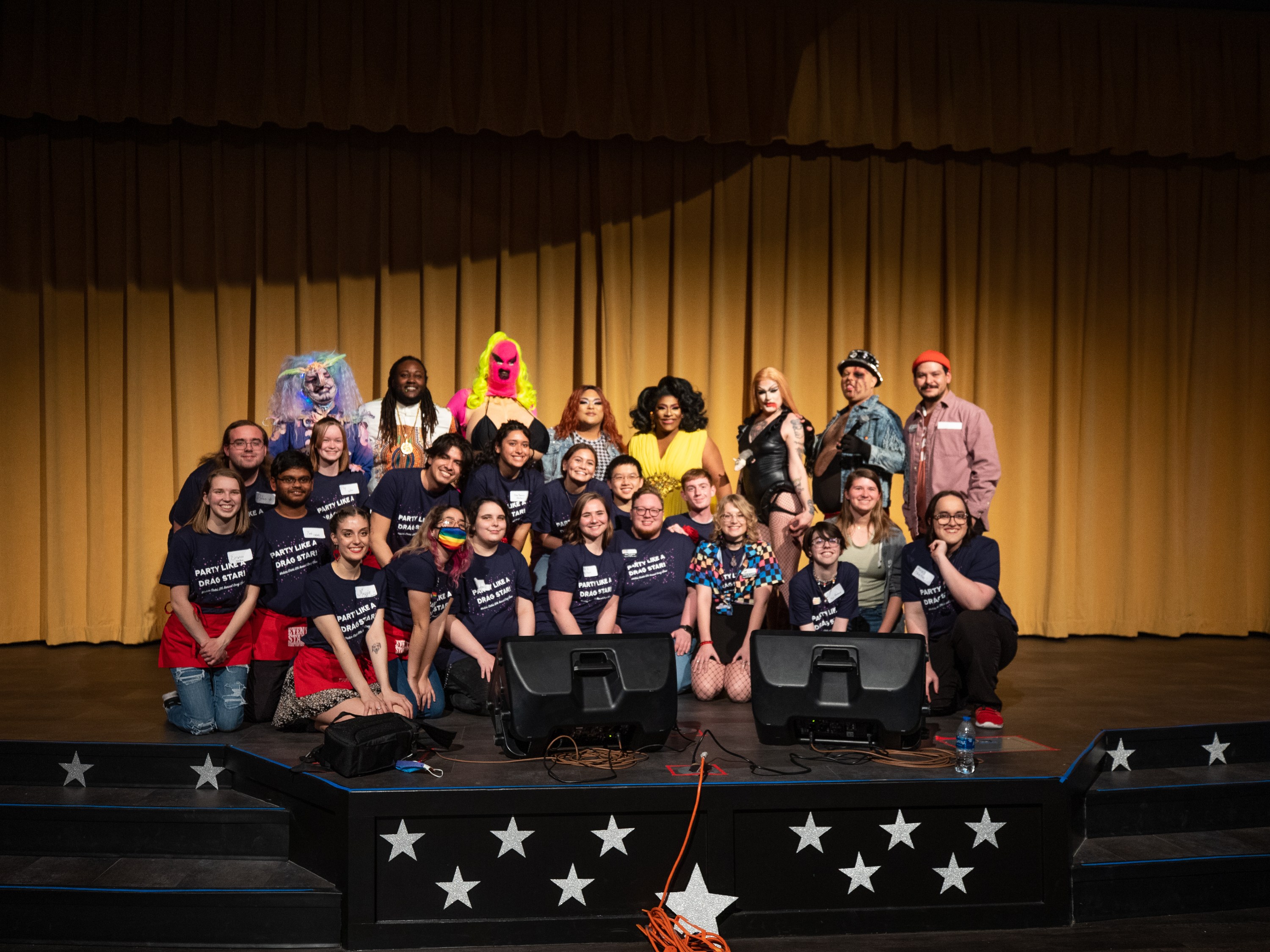 drag show staff with artists