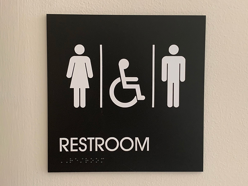 Single occupancy restroom sign