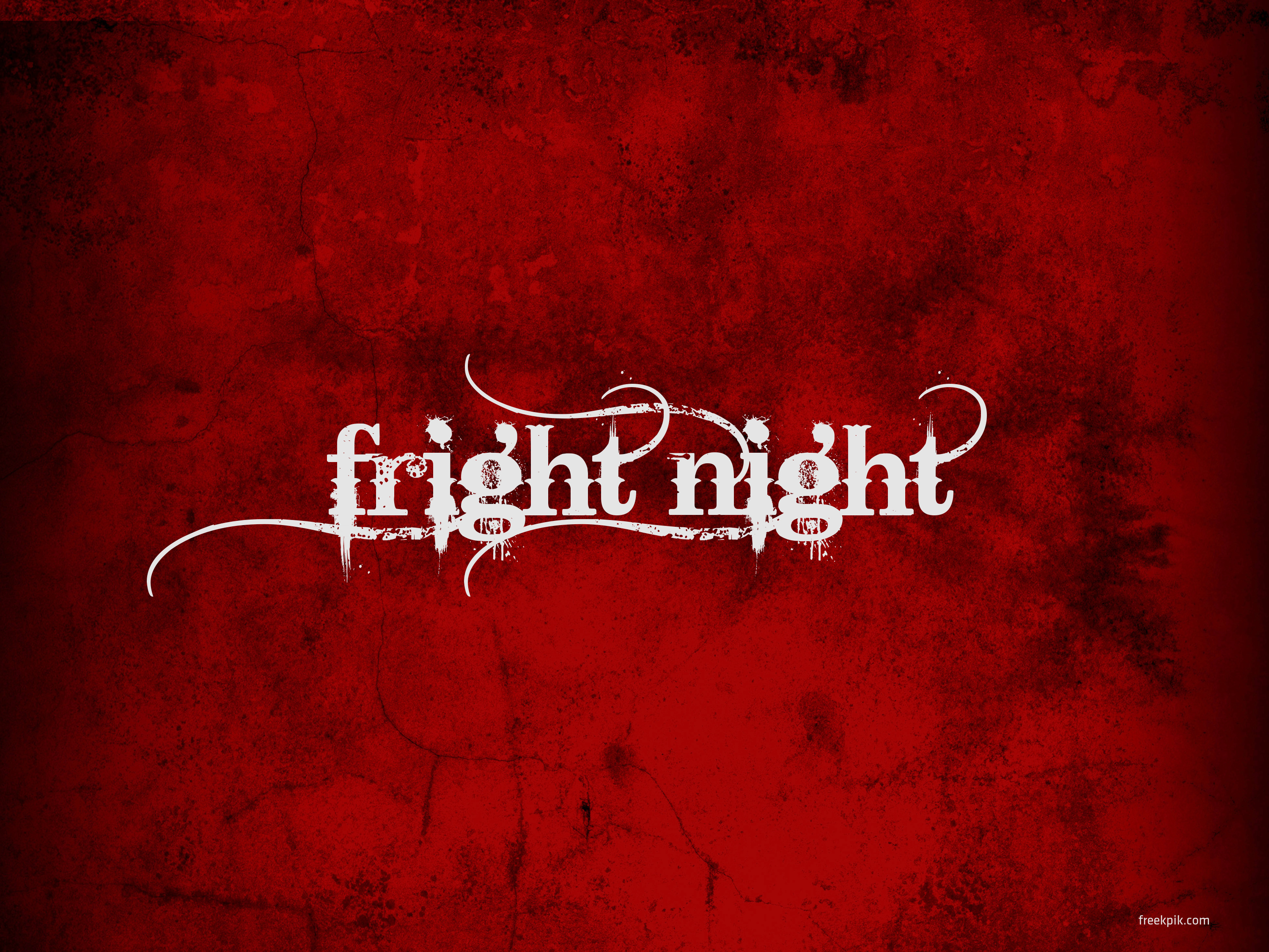 words fright night in drippy letters over a slime background