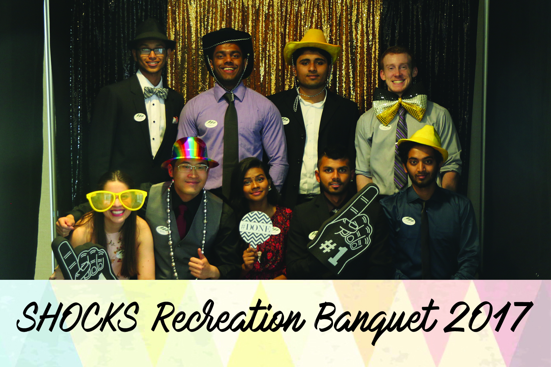 Nine people at SHOCKS Recreation Banquet 2017